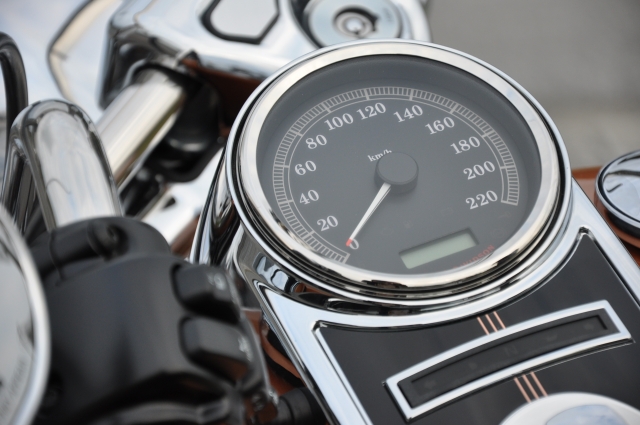 バイクのスピードメーター